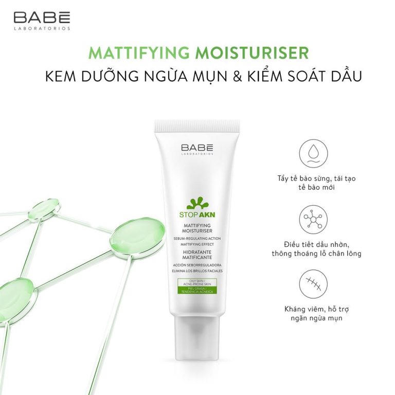 công dụng kem dưỡng kiềm dầu mattifying moisturiser