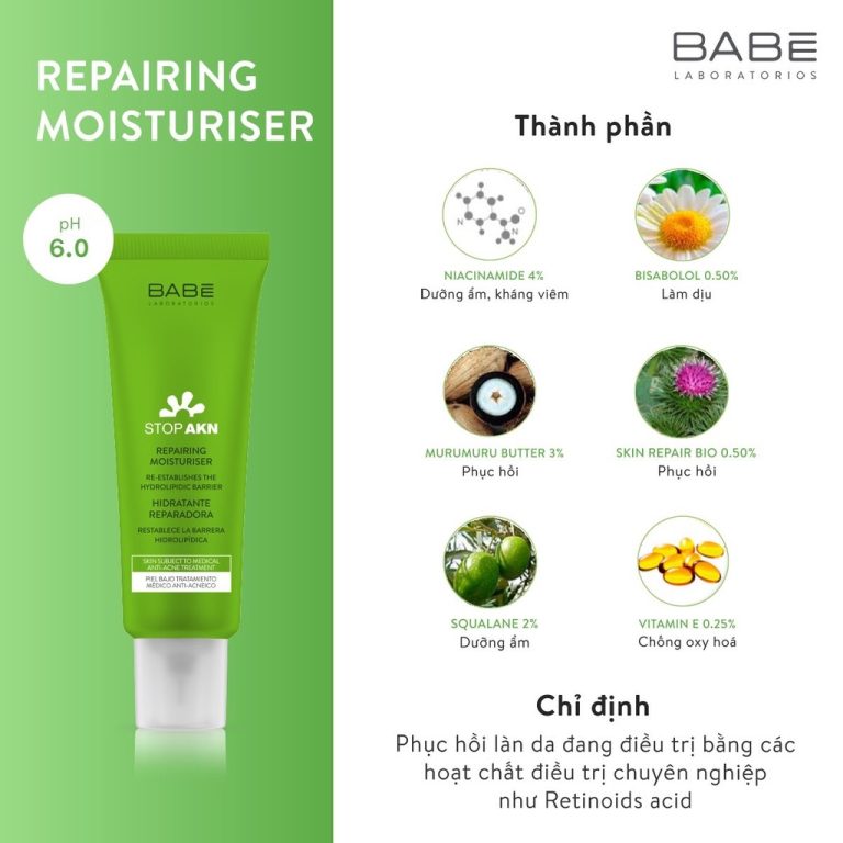 thành phần kem dưỡng repairing moisturier